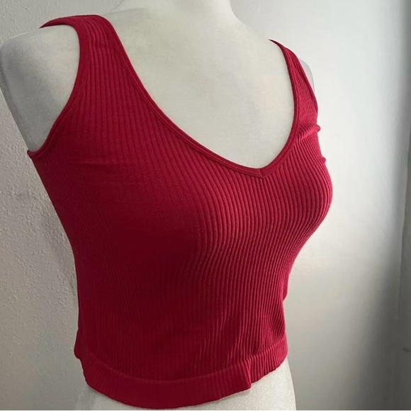 Free People ribbed brami top red M - Picture 9 of 9